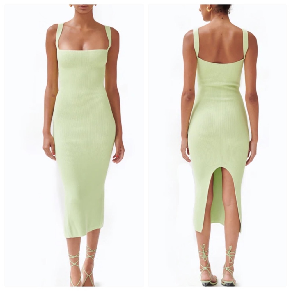 Ronny kobo etia dress in butterfly green